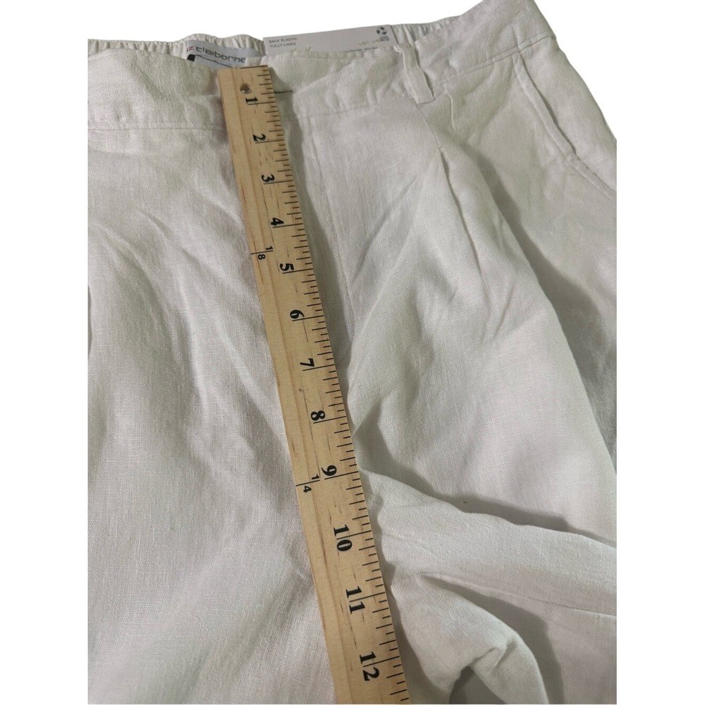 Liz‎ Claiborne White Wide-Leg High-Rise Pants size 8 - Picture 13 of 15